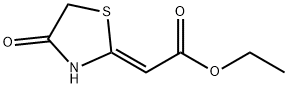 Acetic acid, 2-(4-oxo-2-thiazolidinylidene)-, ethyl ester, (2Z)- Struktur