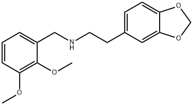 1,3-Benzodioxole-5-ethanamine, N-[(2,3-dimethoxyphenyl)methyl]- Struktur