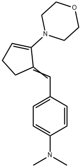 Benzenamine, N,N-dimethyl-4-[[2-(4-morpholinyl)-2-cyclopenten-1-ylidene]methyl]- Struktur