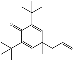 2,6-Di-tert-butyl-4-methyl-4-allyl-cyclohexa-2,5-dien-1-one Struktur