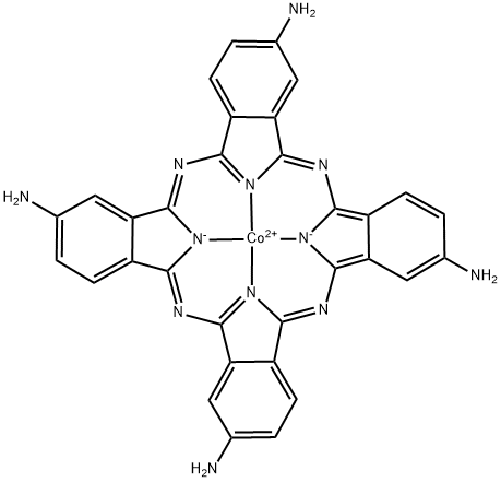 cobalt(2+) 2,10,15,23-tetraaminophthalocyanine-29,30-diide Struktur