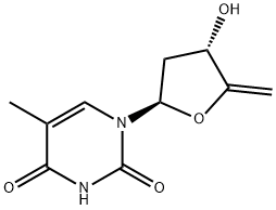 4',5'-Didehydro-5'-deoxythymidine Struktur