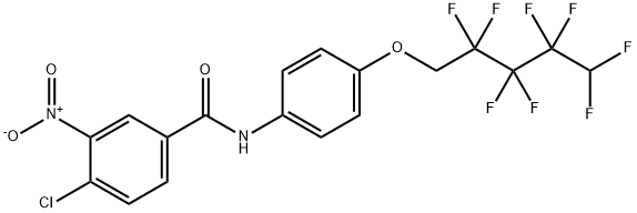 4-chloro-3-nitro-N-[4-(2,2,3,3,4,4,5,5-octafluoropentoxy)phenyl]benzamide Struktur