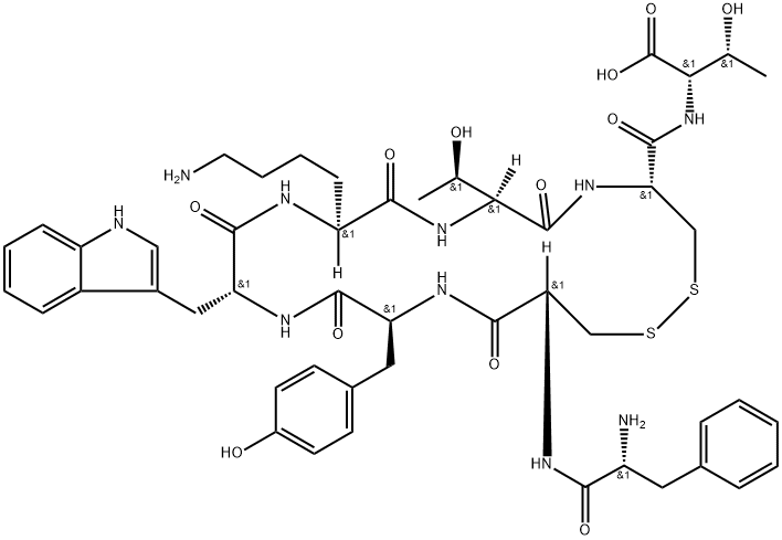 [Tyr3]Octreotate acetate Struktur