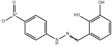 3-[2-(4-nitrophenyl)carbonohydrazonoyl]-1,2-benzenediol Struktur