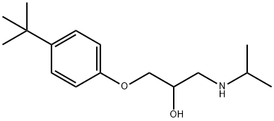 2-Propanol, 1-[4-(1,1-dimethylethyl)phenoxy]-3-[(1-methylethyl)amino]- Struktur