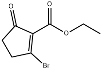 1-Cyclopentene-1-carboxylic acid, 2-bromo-5-oxo-, ethyl ester Struktur