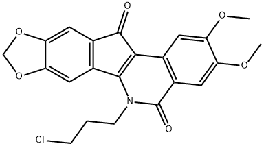 6-(3-chloropropyl)-2,3-dimethoxy-5H-[1,3]dioxolo[4,5:5,6]indeno[1,2-c]isoquinoline-5,12(6H)-dione(WXG02928) Struktur