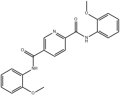 2-N,5-N-bis(2-methoxyphenyl)pyridine-2,5-dicarboxamide Struktur