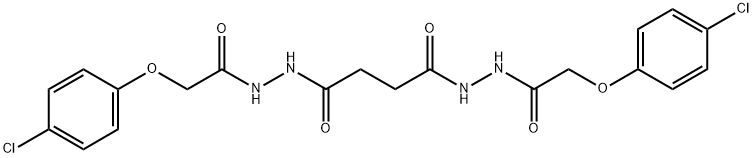 N'1,N'4-bis[(4-chlorophenoxy)acetyl]succinohydrazide Struktur