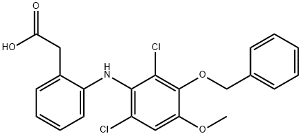 3’-Benzyloxy-4'-methoxydiclofenac Struktur