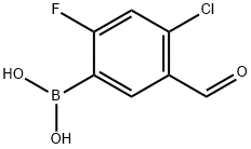 (4-Chloro-2-fluoro-5-formylphenyl)boronic acid Struktur