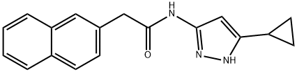 2-Naphthaleneacetamide, N-(5-cyclopropyl-1H-pyrazol-3-yl)- Struktur