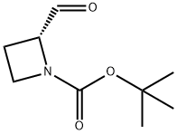 1-Azetidinecarboxylic acid, 2-formyl-, 1,1-dimethylethyl ester, (2R)- Struktur