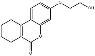 6H-Dibenzo[b,d]pyran-6-one, 7,8,9,10-tetrahydro-3-(2-hydroxyethoxy)- Struktur