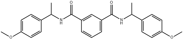 1-N,3-N-bis[1-(4-methoxyphenyl)ethyl]benzene-1,3-dicarboxamide Struktur