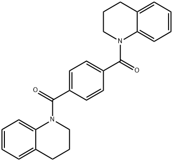 1,1'-[1,4-phenylenedi(carbonyl)]bis-1,2,3,4-tetrahydroquinoline Struktur