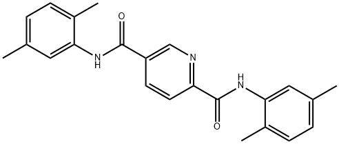 2-N,5-N-bis(2,5-dimethylphenyl)pyridine-2,5-dicarboxamide Struktur