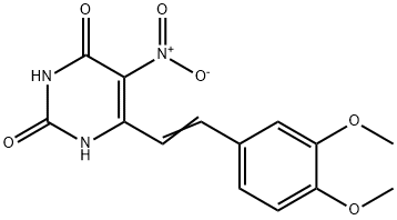 2,4(1H,3H)-Pyrimidinedione, 6-[2-(3,4-dimethoxyphenyl)ethenyl]-5-nitro- Struktur