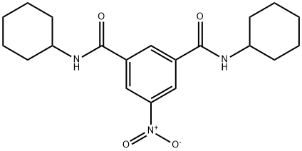 1-N,3-N-dicyclohexyl-5-nitrobenzene-1,3-dicarboxamide Struktur