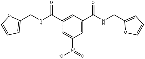 1-N,3-N-bis(furan-2-ylmethyl)-5-nitrobenzene-1,3-dicarboxamide Structure