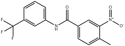 Benzamide, 4-methyl-3-nitro-N-[3-(trifluoromethyl)phenyl]- Struktur