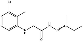 2-[(3-chloro-2-methylphenyl)amino]-N'-(1-methylpropylidene)acetohydrazide (non-preferred name) Struktur