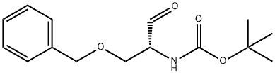 Carbamic acid, N-[(1R)-1-formyl-2-(phenylmethoxy)ethyl]-, 1,1-dimethylethyl ester Struktur