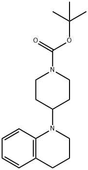 1-Piperidinecarboxylic acid, 4-(3,4-dihydro-1(2H)-quinolinyl)-, 1,1-dimethylethyl ester Struktur