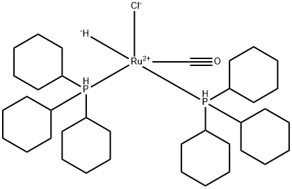 Carbonylchlorohydridotbis(tricyclohexylphosphine)ruthenium(II) Struktur