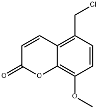 2H-1-Benzopyran-2-one, 5-(chloromethyl)-8-methoxy- Struktur