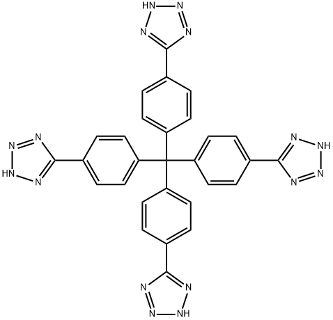 2H-Tetrazole, 5,5',5'',5'''-(methanetetrayltetra-4,1-phenylene)tetrakis- Struktur