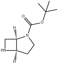 tert-butyl (1R,5R)-2,6-diazabicyclo[3.2.0]heptane-2-carboxylate Struktur