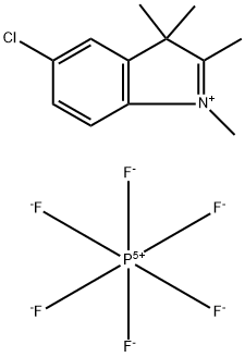 5-Chloro-1,2,3,3-tetramethyl-3H-indolium hexafluorophosphate(1-) (1:1) Struktur