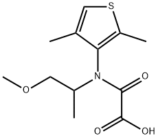 2-[(2,4-Dimethyl-3-thienyl)(2-methoxy-1-methylethyl)amino]-2-oxo-acetic acid Struktur