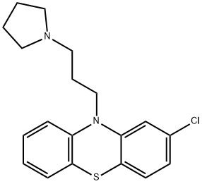 2-Chloro-10-[3-(1-pyrrolidinyl)propyl]-10H-phenothiazine hydrochloride Struktur