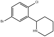 Piperidine, 2-(5-bromo-2-chlorophenyl)- Struktur