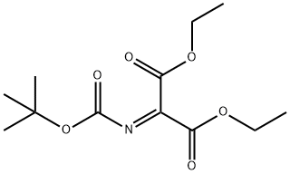 Propanedioic acid, 2-[[(1,1-dimethylethoxy)carbonyl]imino]-, 1,3-diethyl ester Struktur