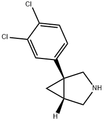 3-Azabicyclo[3.1.0]hexane, 1-(3,4-dichlorophenyl)-, (1S,5R)- Struktur