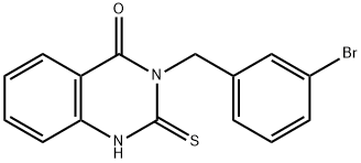 3-[(3-bromophenyl)methyl]-2-sulfanylidene-1H-quinazolin-4-one Struktur