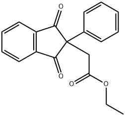 1H-Indene-2-acetic acid, 2,3-dihydro-1,3-dioxo-2-phenyl-, ethyl ester