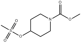 1-Piperidinecarboxylic acid, 4-[(methylsulfonyl)oxy]-, methyl ester Struktur