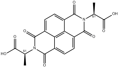 (2S,2'S)-2,2'-(1,3,6,8-tetraoxobenzo[lmn][3,8]phenanthroline-2,7(1H,3H,6H,8H)-diyl)dipropanoic acid Struktur