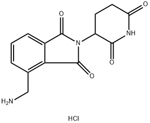 1H-Isoindole-1,3(2H)-dione, 4-(aminomethyl)-2-(2,6-dioxo-3-piperidinyl)-, hydrochloride (1:1) Structure