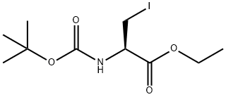 L-Alanine,N-[(1,1-dimethylethoxy)carbonyl]-3-iodo-,ethylester Struktur