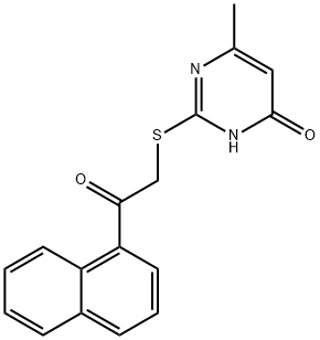 4(3H)-Pyrimidinone, 6-methyl-2-[[2-(1-naphthalenyl)-2-oxoethyl]thio]- Struktur