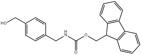 Carbamic acid, N-[[4-(hydroxymethyl)phenyl]methyl]-, 9H-fluoren-9-ylmethyl ester Struktur