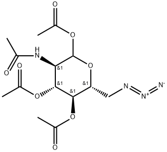 2-acetamido-6-azido-2,6-dideoxy-1,3,4-triacetate-D-Glucopyranose Struktur