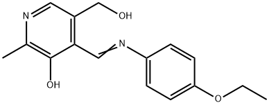 3-Pyridinemethanol, 4-[[(4-ethoxyphenyl)imino]methyl]-5-hydroxy-6-methyl- Struktur