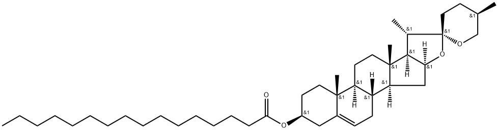 (3Beta, 25R)-spirost-5-en-3-ol hexadecannote Struktur